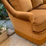 Golden velvet toad sofa