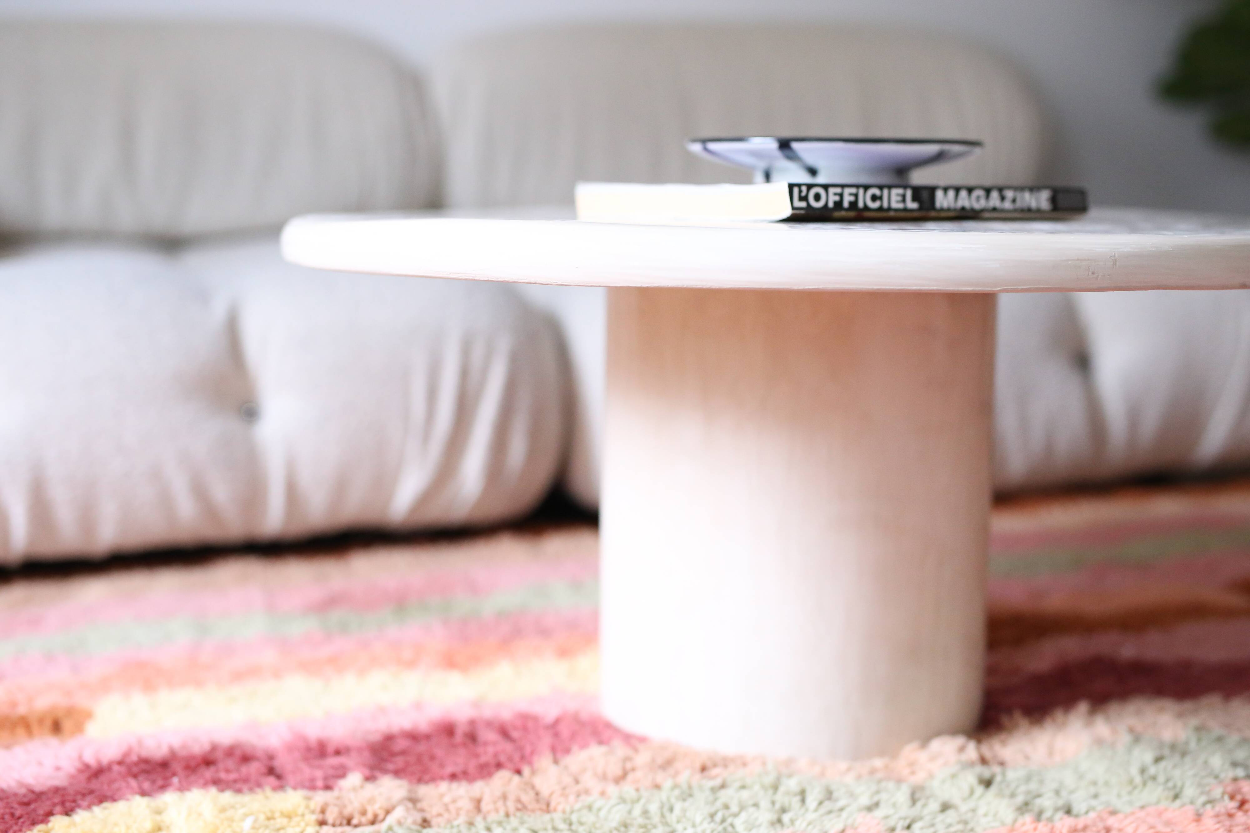 Cement coffee table