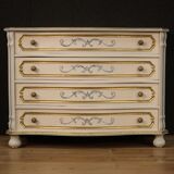 Italian dresser in lacquered, painted and gilded wood