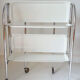 Folding serving table