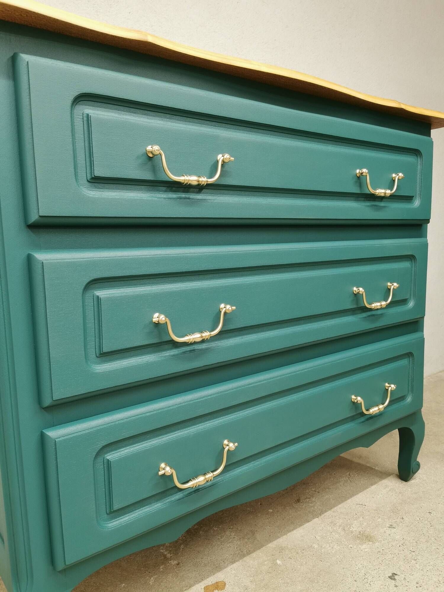 Vintage cherry wood commode refurbished