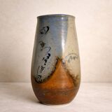 Vintage 60s stoneware vase signed
