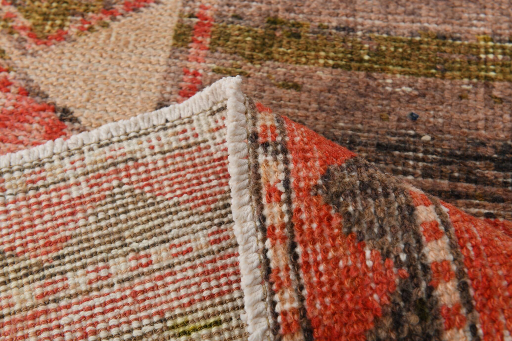 3x10 Rose Red Turkish Vintage Runner Rug,  80x309Cm SK 20304