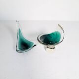 Set of 6 pieces of modern mid-century art glass "Shell", Flygfors Sweden 1955