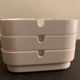 Walter Zeischegg's set of 3 white ashtrays for Helit 1970