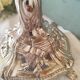 Crystal cup cut on metal stand