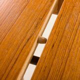 Teak round table with hidden extension, 1970s