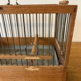 Antique wooden bird cage