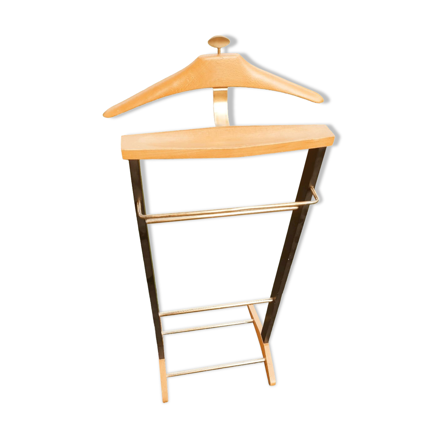 Night valet in beech and brass by Fratelli