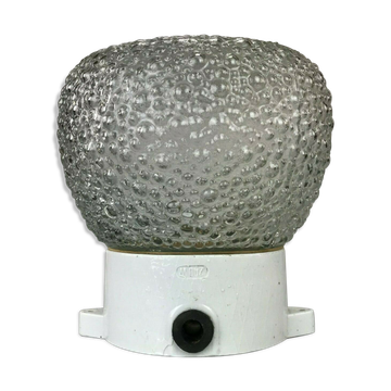 50s 60s lamp light wall lamp cellar lamp ceramic glass design 50s 60s