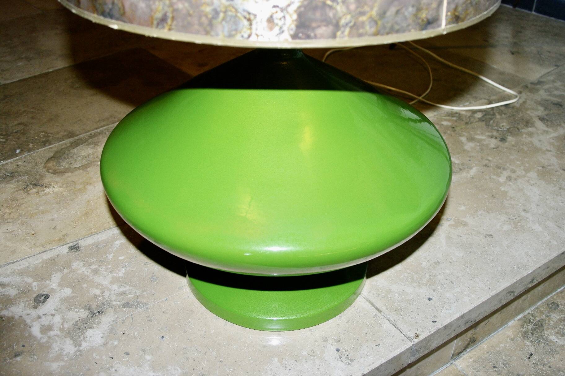 Vintage toupie floor lamp in ceramic from temde switzerland 1960