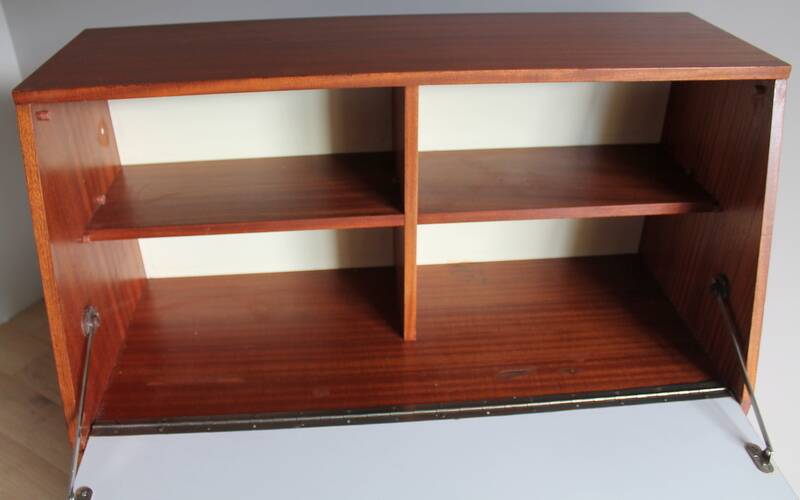 Teak and white formica secretary