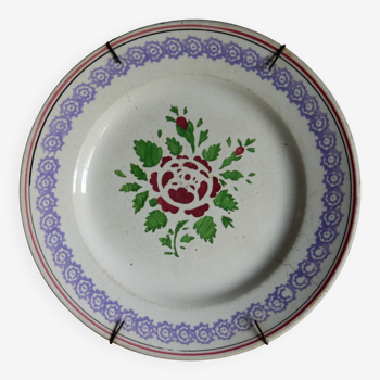 Plate of Sarreguemines XIXth