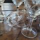 9 Verres à Pied Vintage Épi de Blé Ciselé