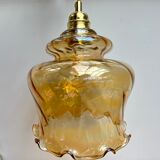 Vintage tulip walker in amber glass