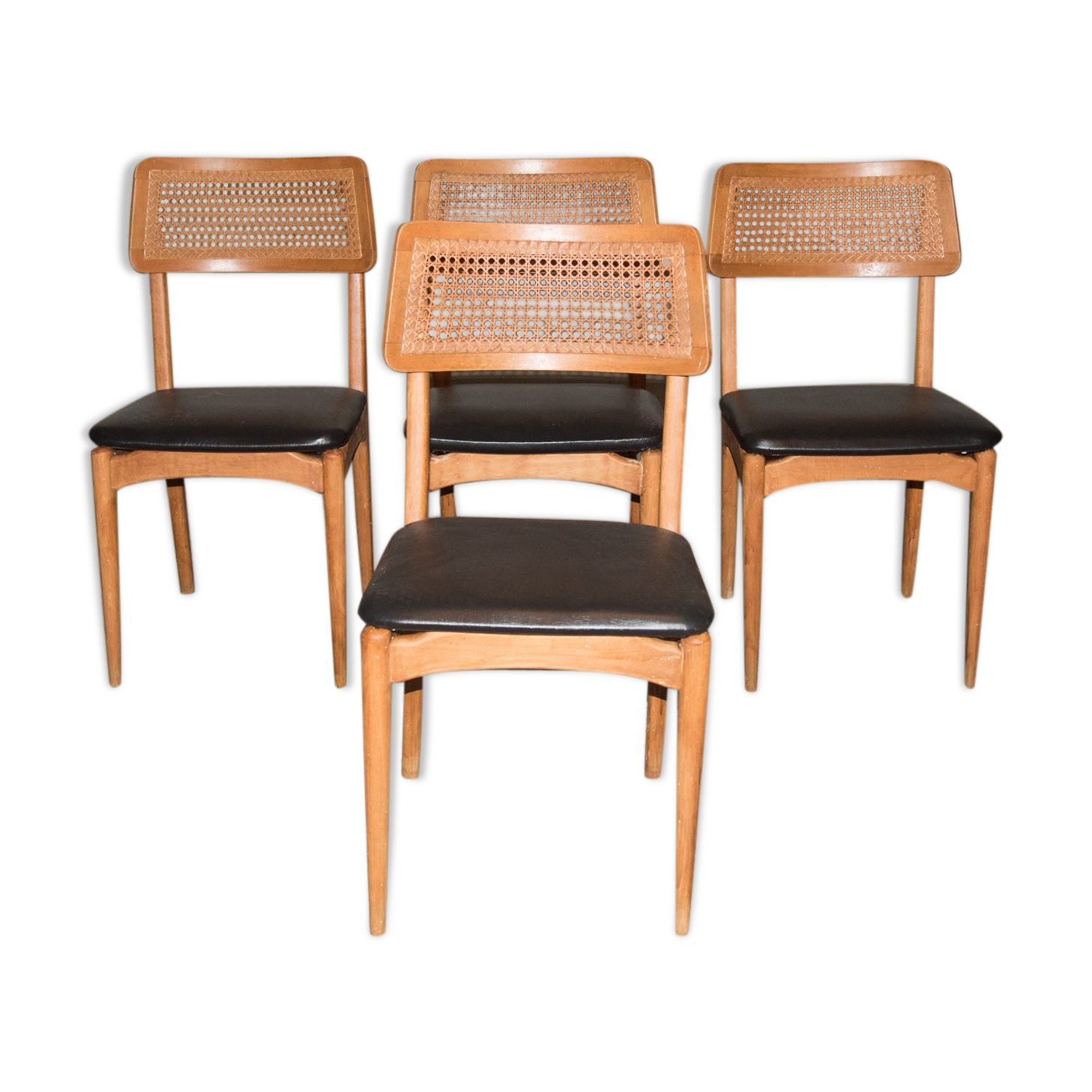 Series of 4 Scandinavian chairs 50/60s