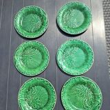 6 green slip plates