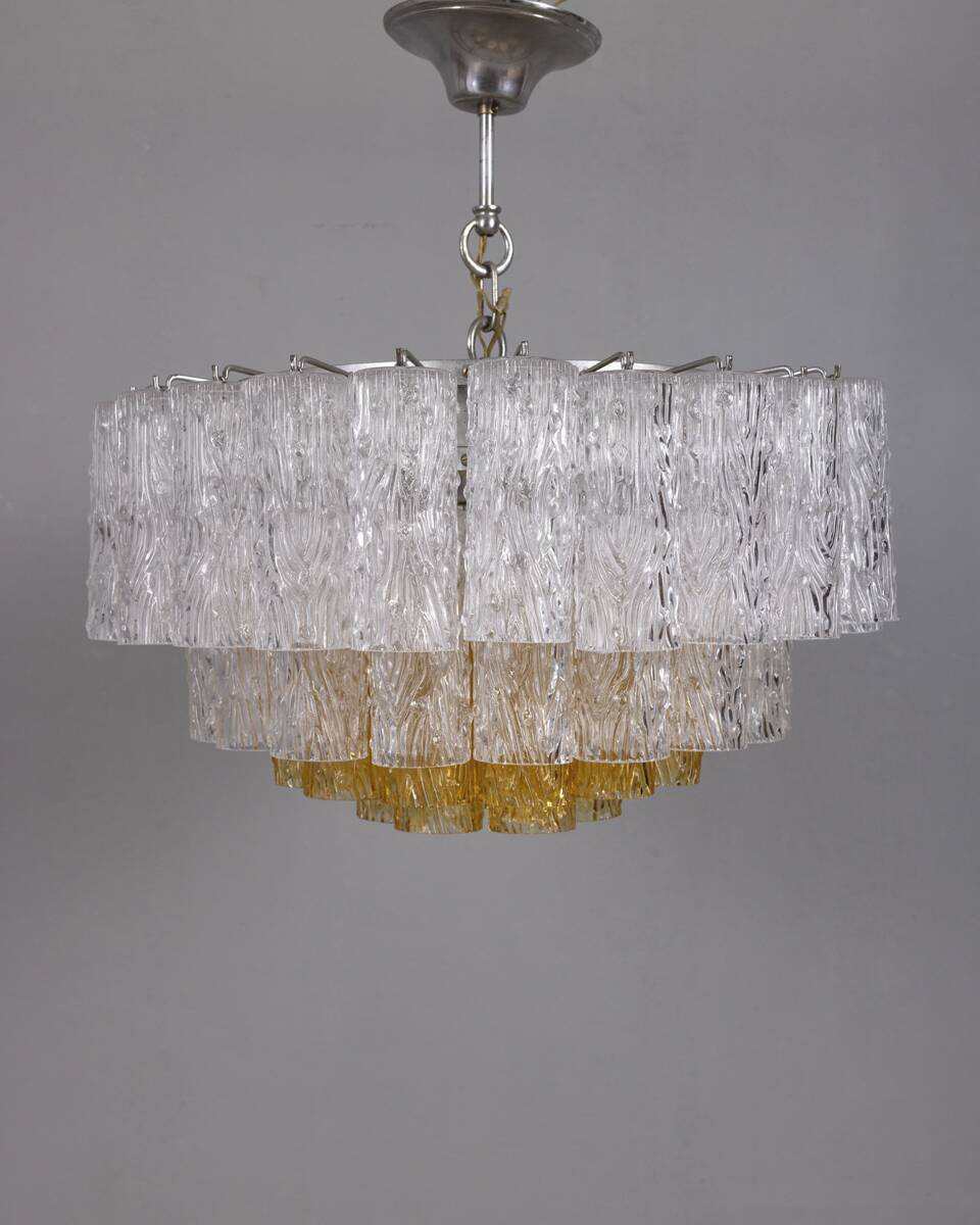 Vintage 1960s Murano Glass Pendant Chandelier, Italian Design