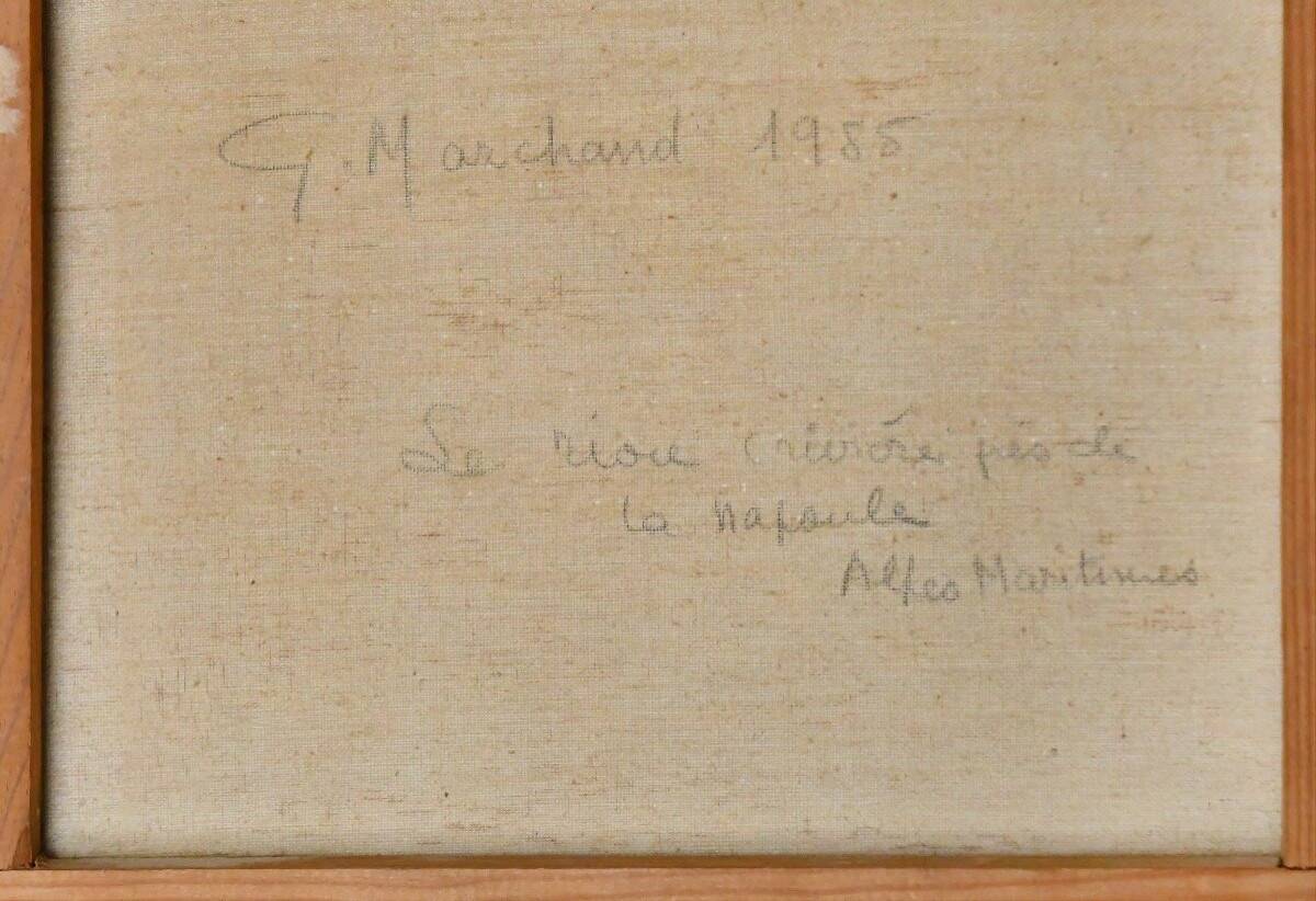 G. MARCHAND (20th century) Oil on canvas "Mediterranean Landscape"