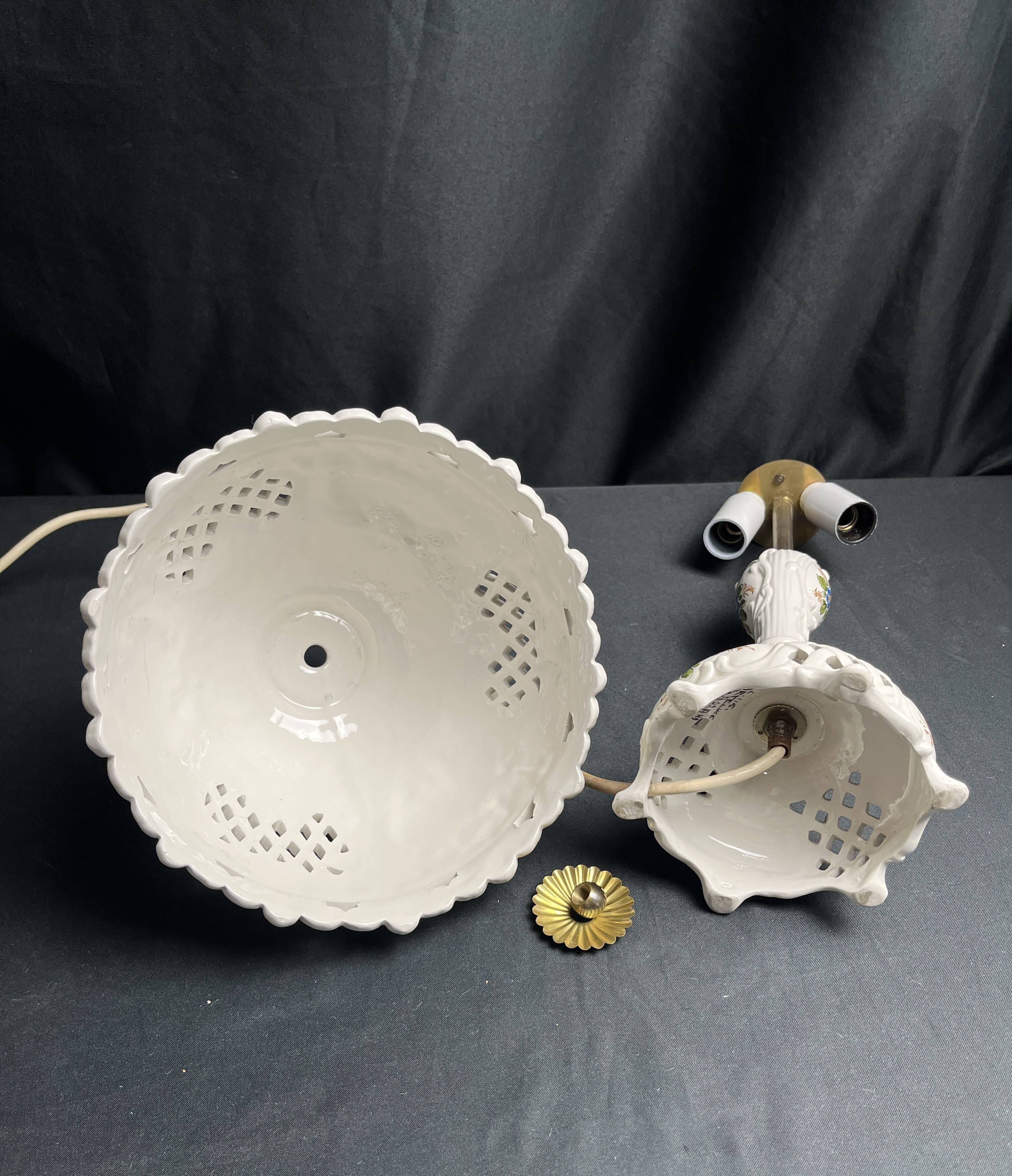 Bassano Italy 20th century earthenware table lamp