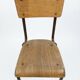 Set of 4 vintage metal and plywood school chairs (2 pairs)