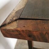 Workbench, brutalist console, solid wood
