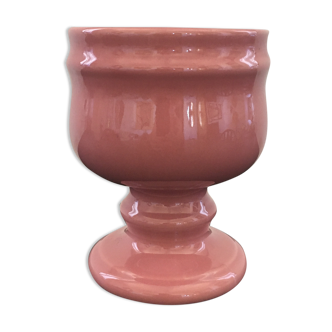 Cache pot sur pied rose