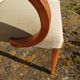 Pair of bridge armchairs from the 50s off-white velvet