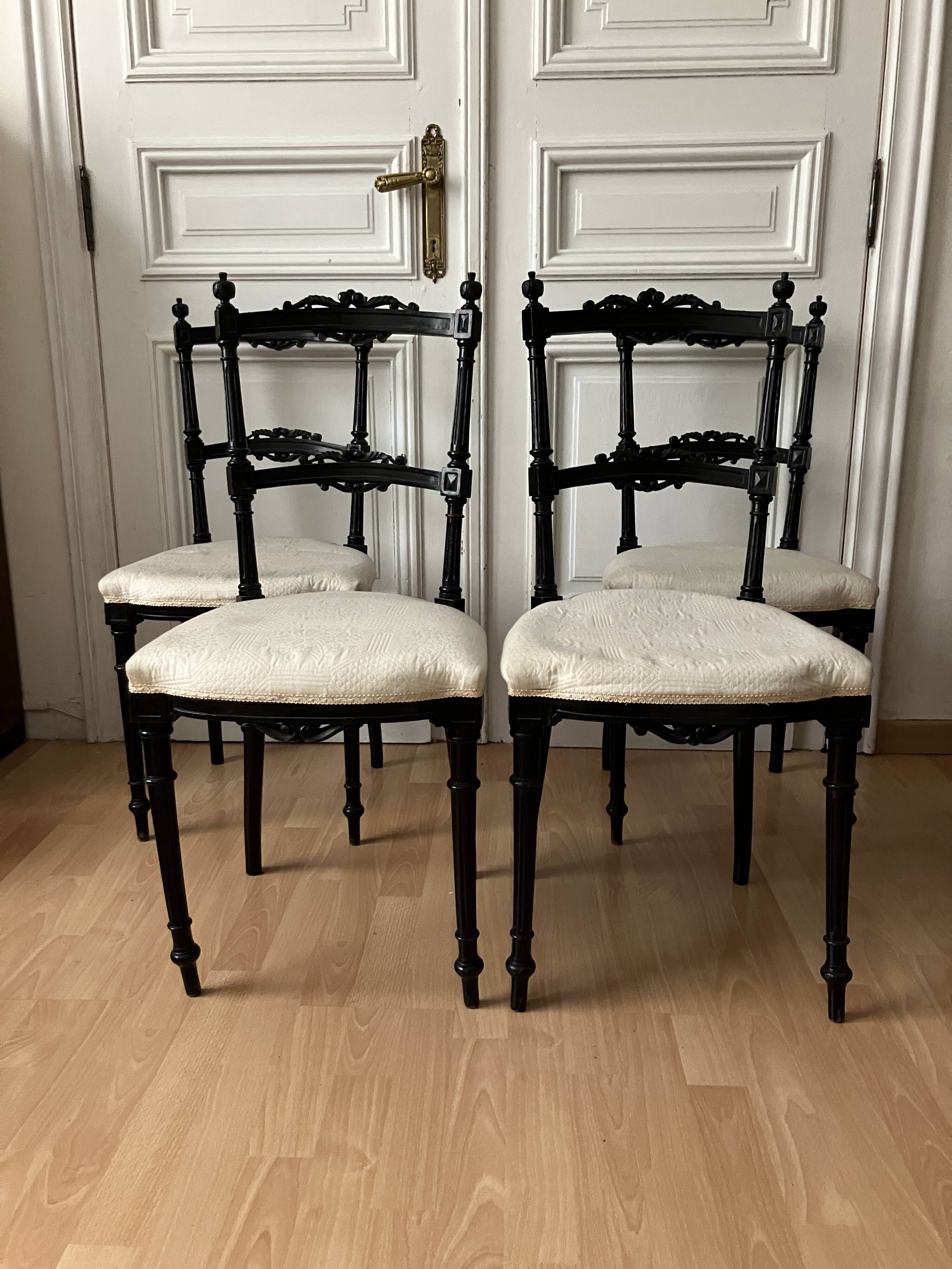4 Napoleon III flying chairs