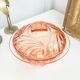 Vintage pink glass art deco candy box 1950