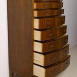 Large Nutwood Chest of Drawers by Ole Wanscher, 1940's