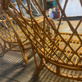 Pair of rattan armchairs