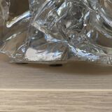 Art Deco lamp in crystal block, in the style of Jean-Michel Frank, 1930.