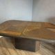 Paul Kingma brutalist coffee table, stone and brass, 1980s