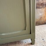 Buffet parisien kaki et bois brut