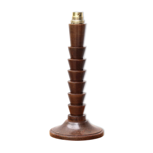 Lampe en bois colonne