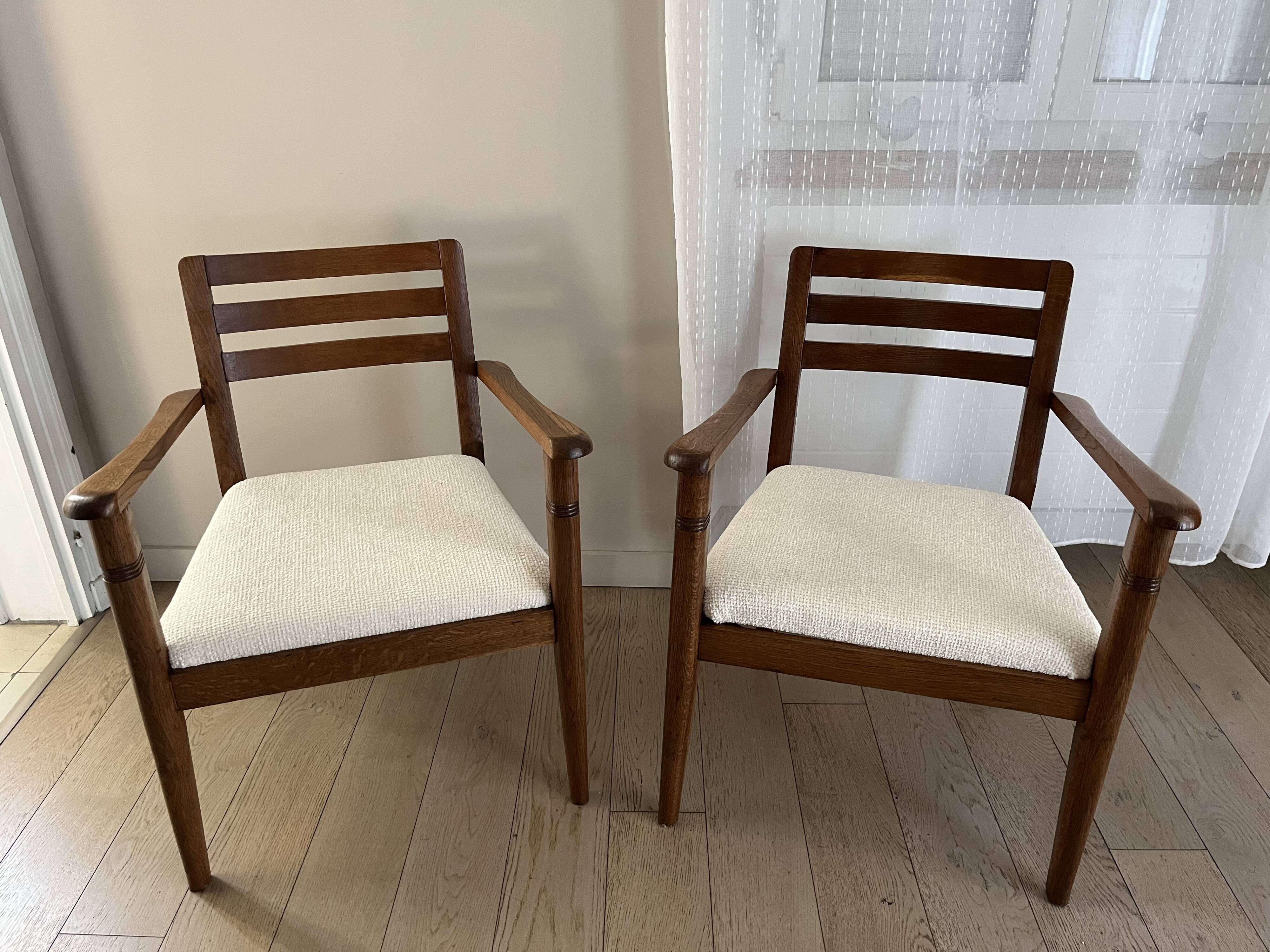 Duo de fauteuils années 50