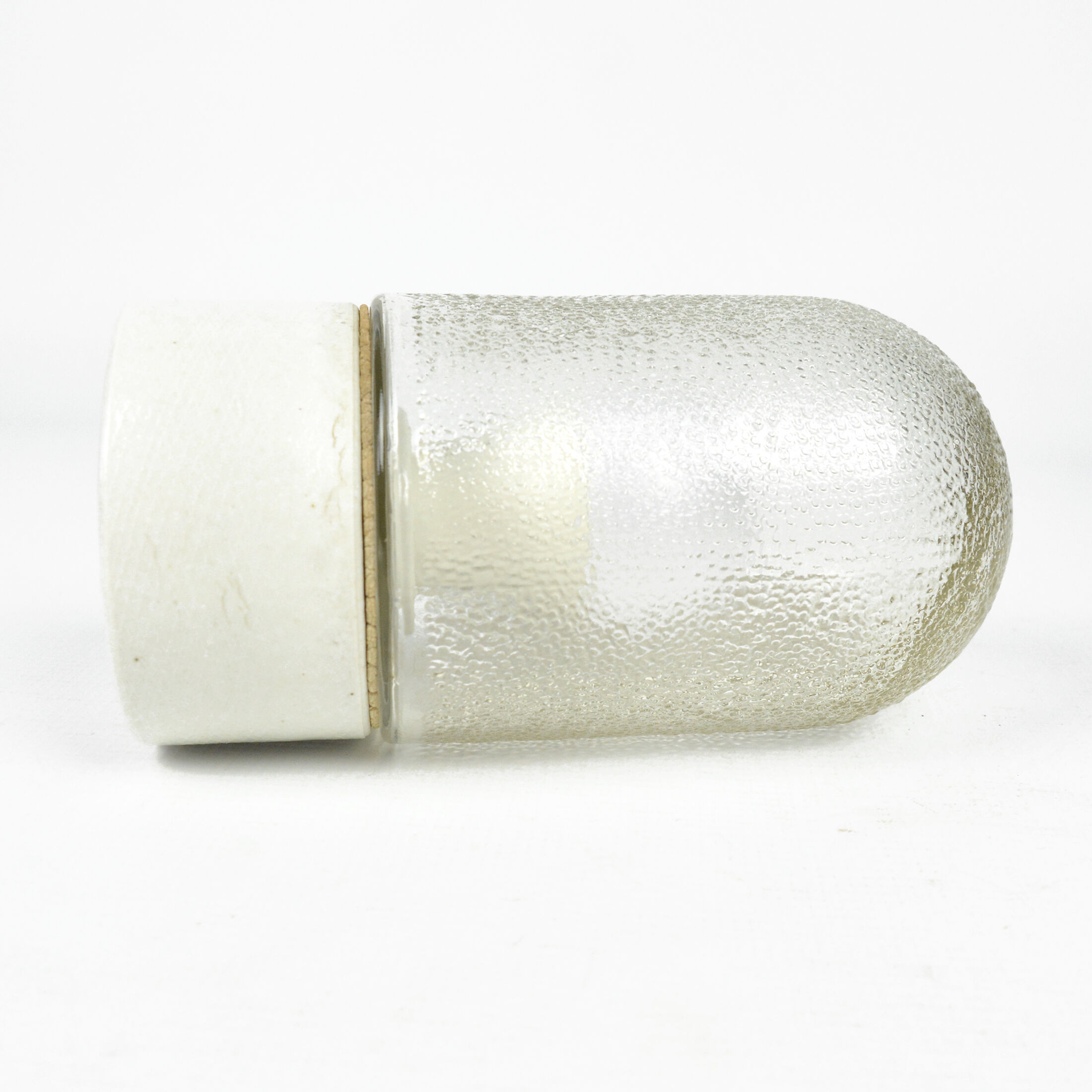 Spherical industrial wall lamp, DZPE, Poland, 1960s