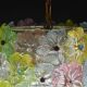 Amazing Vintage Multicolor Murano Glass Flower Chandelier by Seguso