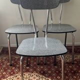 Series of 3 Formica chairs from the 70s