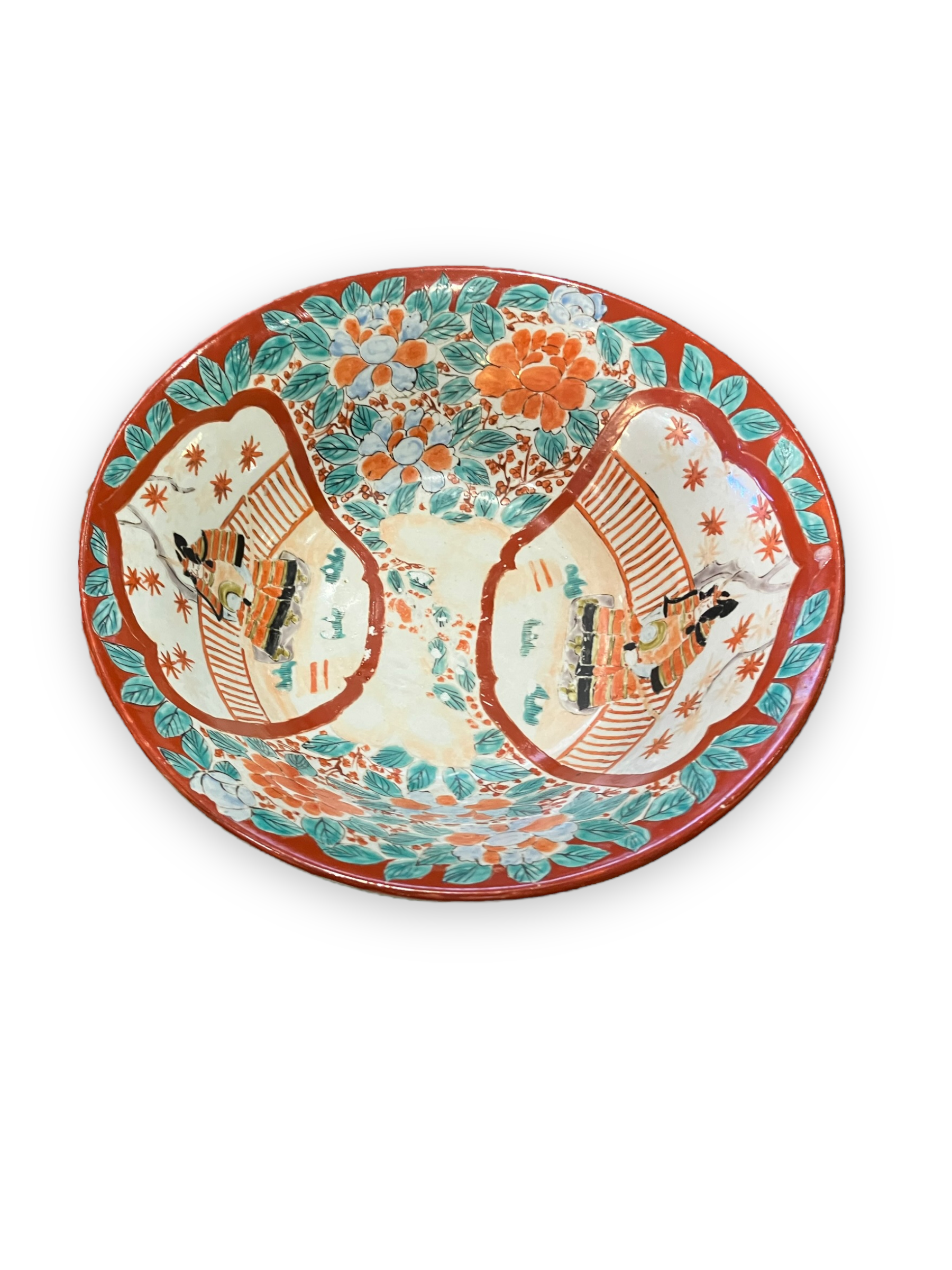 Huge porcelain cup of Imari XIXth Samurai decoration