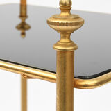 Golden brass and glass harness