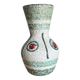 Vintage W Germany white lava celadon green vase 1970 - perfect condition