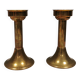 A set of brass candle holders from CAWA Denmark, 1960s.