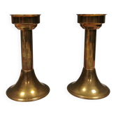 A set of brass candle holders from CAWA Denmark, 1960s.
