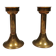 A set of brass candle holders from CAWA Denmark, 1960s.