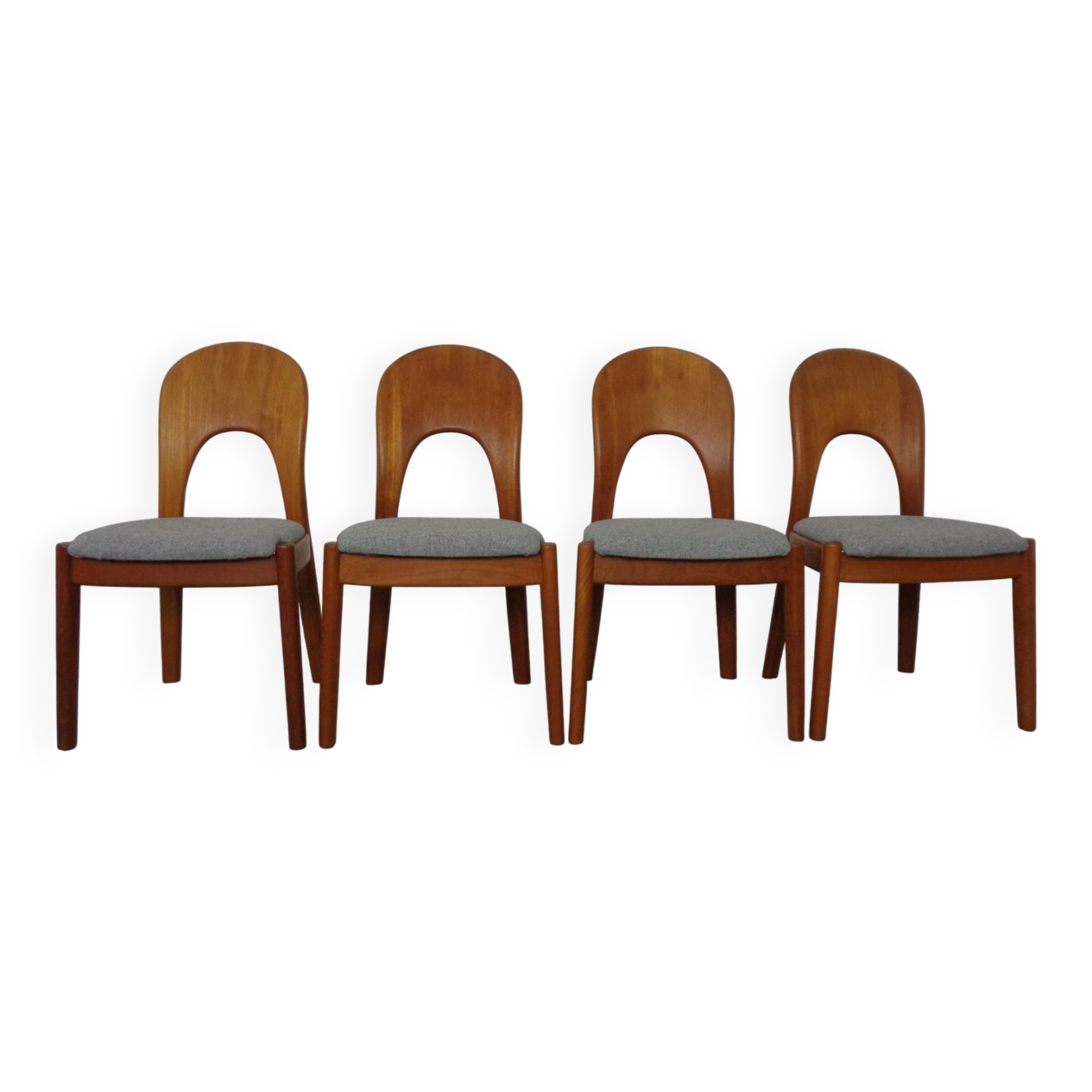 Vintage Morten Dining Chairs in Teak by Niels Koefoed for Hornslet Møbelfabrik, 1970s, Set of 4