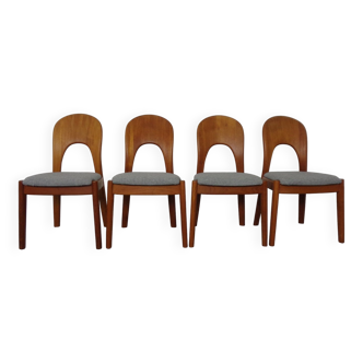 Vintage Morten Dining Chairs in Teak by Niels Koefoed for Hornslet Møbelfabrik, 1970s, Set of 4