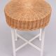 Vintage Steel base Wicker Stool 1960s