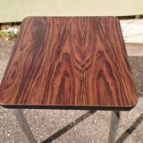 Formica stool, dark wood